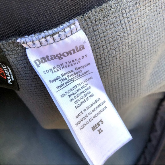 Patagonia Mens Black Polartec Zip Up Jacket Sz XL - Picture 5 of 7